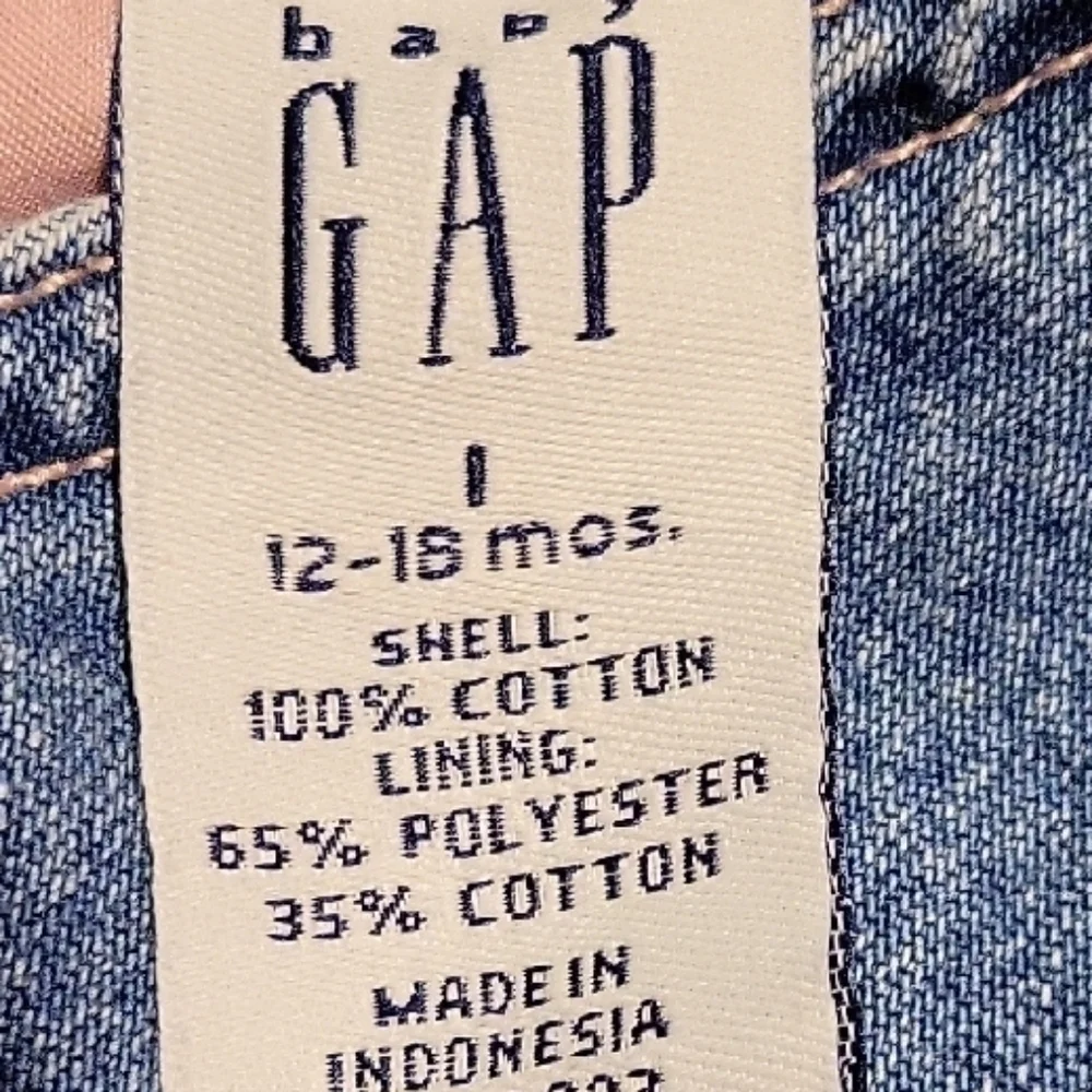 Vintage Y2k Baby Gap Denim Dress 2002 Blue (SIZE 12-18 MONTHS)